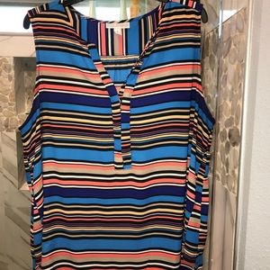 Multi Color Polyester Sleeveless Shirt